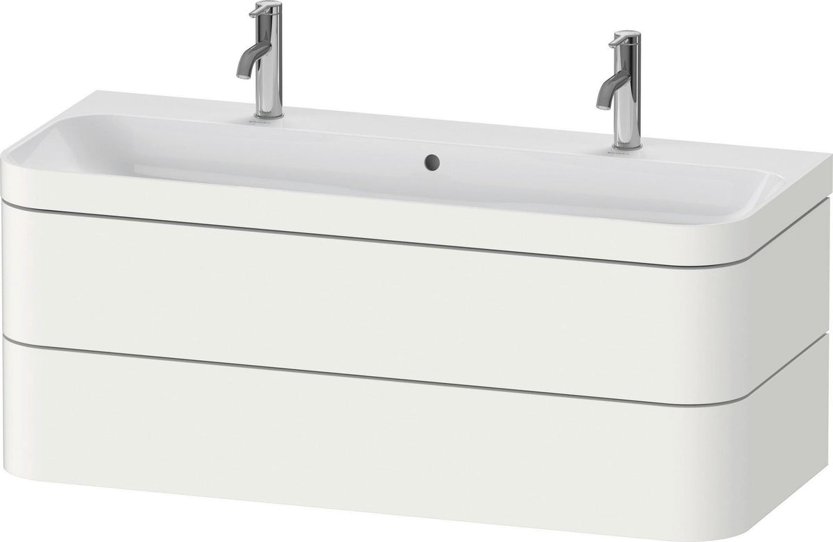 DURAVIT Happy D.2 c-bonded Waschtischset 1175 mm wandhängend mit 2 Schubkästen und Tip-on Technik