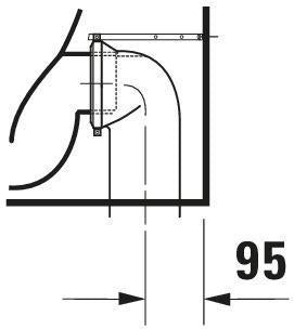 DURAVIT Stand-WC Starck 2 Tiefspüler 570 mm, Abgang waagerecht, weiß