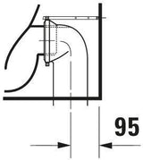 DURAVIT Stand-WC Starck 2 Tiefspüler 570 mm, Abgang waagerecht, weiß