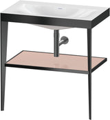 DURAVIT XViu c-bonded Waschtisch-Set mit Metallkonsole, 800 mm, apricot pearl hochglanz