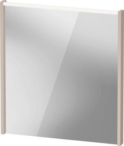 DURAVIT D-Code 2.0 Spiegel mit LED-Beleuchtung, 650 x 700 x 48 mm, Basalt Matt