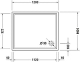 DURAVIT Starck Slimline Duschwanne 1200x800x55 mm Weiß Sanitäracryl von Philippe Starck