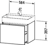 DURAVIT XSquare Waschtischunterbau 584 mm wandhängend für DuraSquare 235660