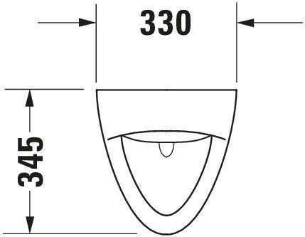 DURAVIT Urinal Katja Universal – Zulauf oben, absaugend, ohne Deckel, weiß