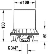 DURAVIT Grundkörper UP bodenstehend G 1/2 – Messing Fertigset für Brausen & Zubehör