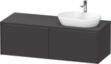 Duravit Ketho.2 Konsolen-Waschtischunterbau 1400 mm Betongrau Matt mit 2 Auszügen
