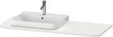 Duravit Konsole Happy D.2 1300 mm taupe supermatt – Beckenposition links