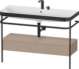 Duravit Happy D.2 c-bonded Waschtischset 1175 mm mit Metallkonsole & Schubkasten in Taupe