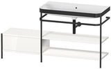 Duravit Waschtischset HAPPY D.2 PLUS 1600x490mm ein Hahnloch taupe supermatt