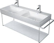 DURAVIT DuraSquare Metallkonsole für Waschtisch 235312, wandhängend, Chrom, 1265 mm
