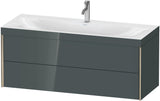 Duravit XViu c-bonded Waschtischunterset 1200 mm, 2 Schubkästen, champagner matt / dolomiti grey