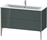 DURAVIT XViu Waschtischunterbau bodenstehend 1210 mm, 2 Auszüge, champagner matt/weiß matt