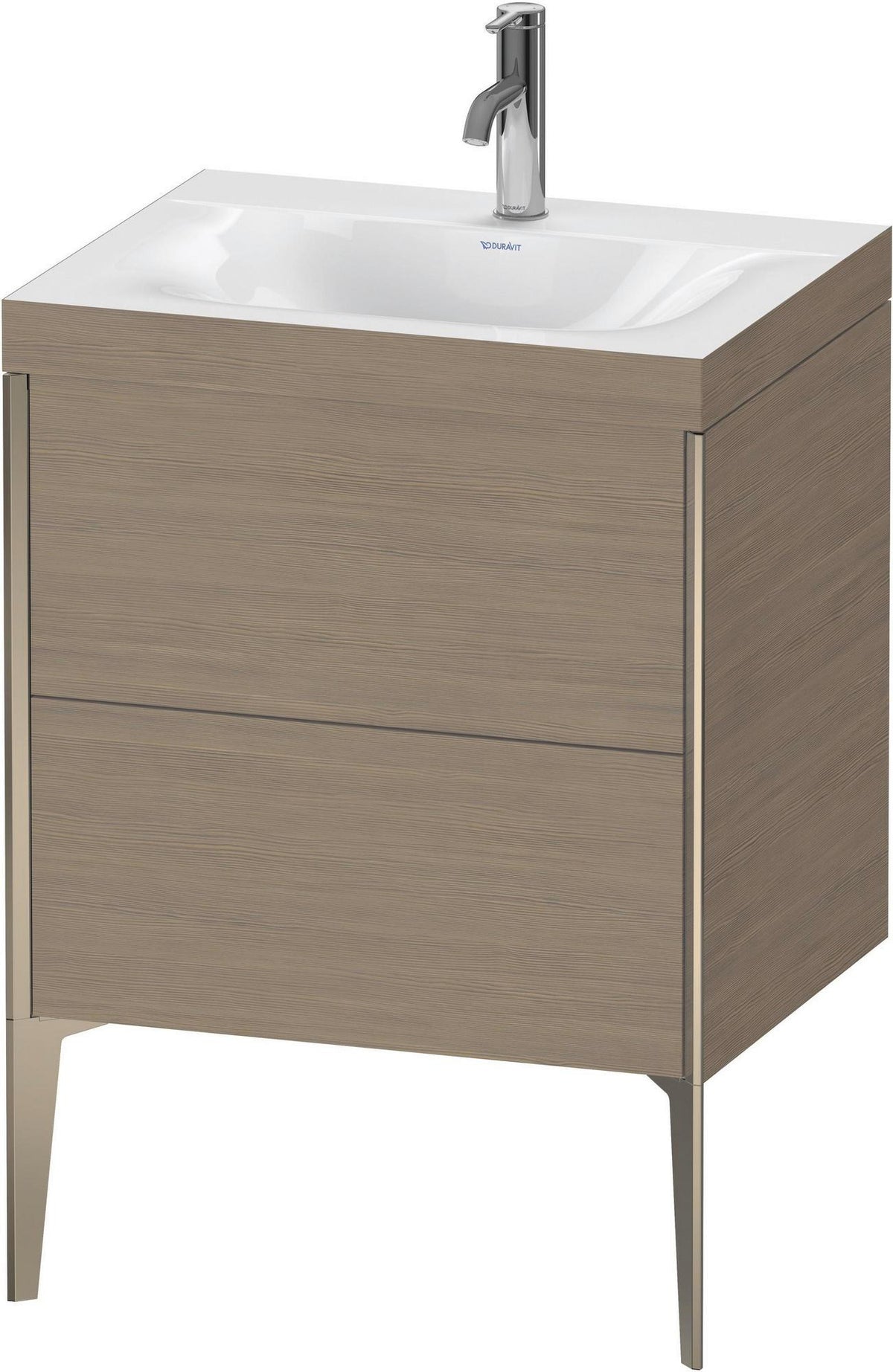 DURAVIT XViu c-bonded Waschtischunterbauset 610x600x480mm Eiche mit 2 Auszügen