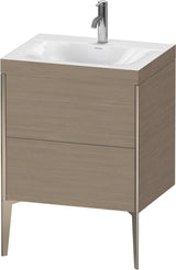 DURAVIT XViu c-bonded Waschtischunterbauset 610x600x480mm Eiche mit 2 Auszügen