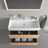 DURAVIT L-Cube Waschtischunterbau 984 mm, 2 Schubkästen, Weiß Matt, Wandmontage