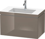 weiß / Sanitärkeramik / flannel grey hochglanz