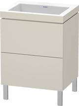 DURAVIT L-Cube c-bonded Waschtischset 600 mm mit 2 Auszügen und Tip-on-Technik
