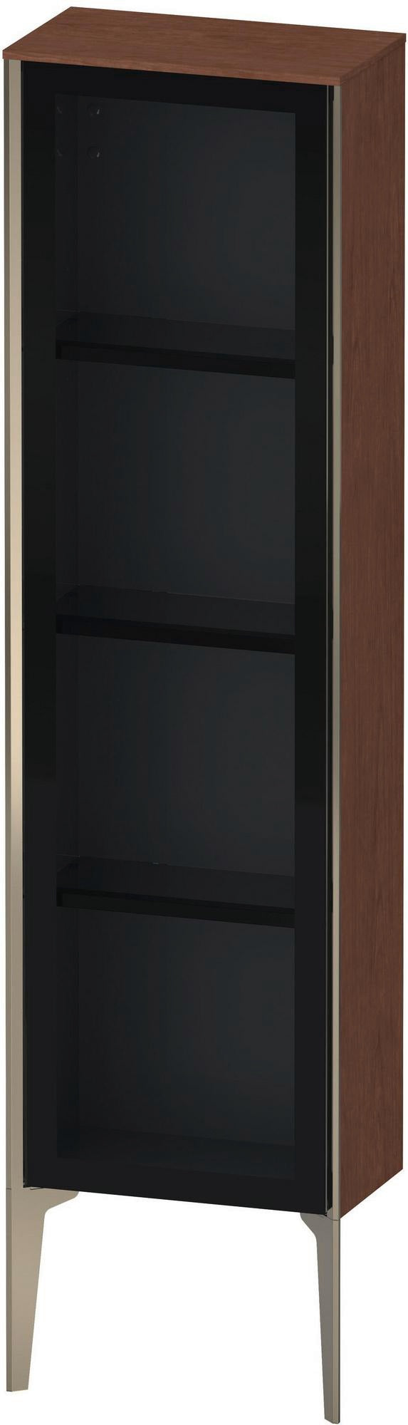 DURAVIT XViu Halbhochschrank mit Glastür, 1330 mm, Amerikanischer Nussbaum, wandhängend