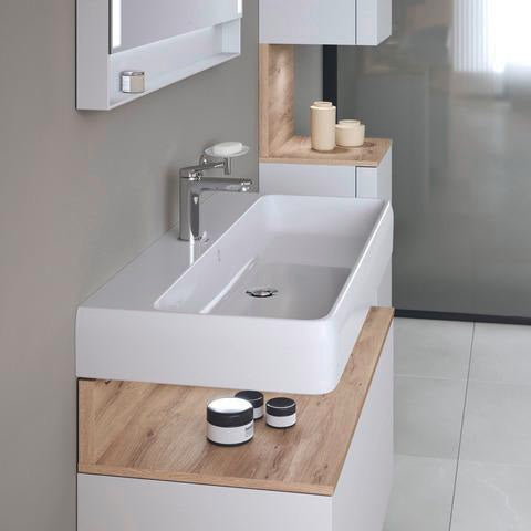 DURAVIT Waschtisch Qatego Studio F. A. Porsche 1000 mm Weiß mit Überlauf und HygieneGlaze