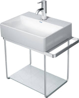 Duravit DuraSquare Metallkonsole mit Handtuchhalter links/rechts, chrom, 333x516x400 mm