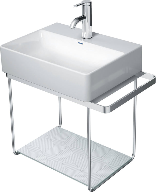 Duravit DuraSquare Metallkonsole mit Handtuchhalter links/rechts, chrom, 333x516x400 mm