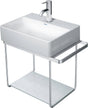 Duravit DuraSquare Metallkonsole mit Handtuchhalter links/rechts, chrom, 333x516x400 mm