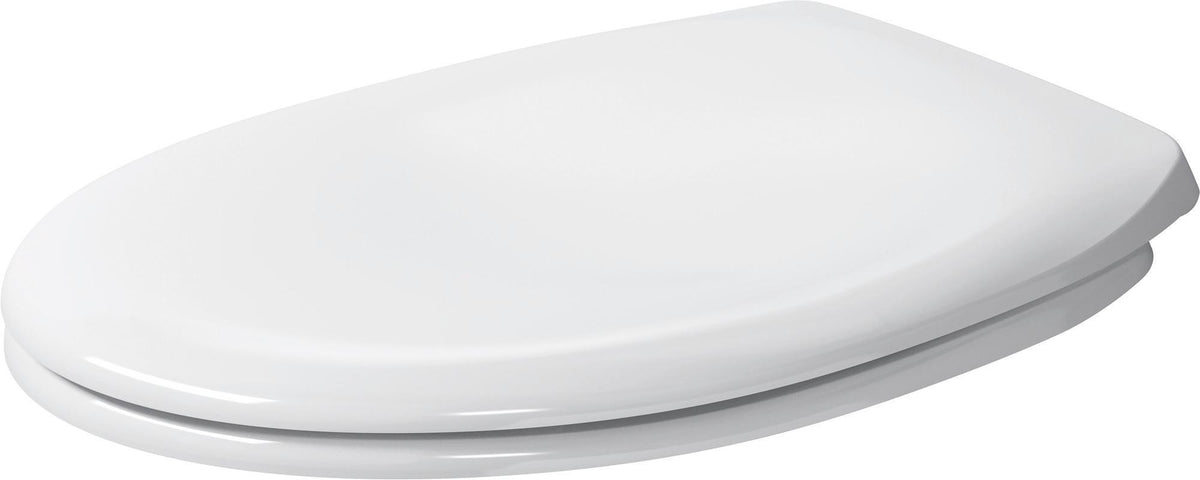 DURAVIT WC-Sitz Universal ohne Absenkautomatik, Edelstahl-Scharniere, Weiß