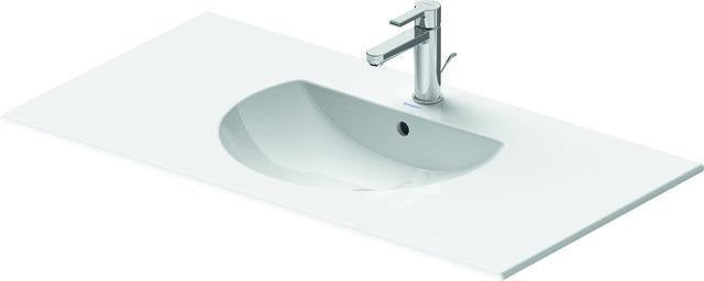 Duravit Möbelwaschtisch Darling New 1030 mm mit Überlauf und Hahnlochbank in Weiß