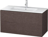 Duravit L-Cube Waschtischunterbau 1020 mm taupe matt – wandhängend, 2 Schubkästen, Tip-On