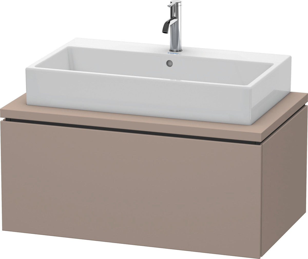 DURAVIT L-Cube Waschtischunterbau 920 mm betongrau matt mit 1 Auszug und Tip-on-Technik