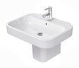 DURAVIT Waschtisch Happy D.2 650 mm mit Überlauf, 1 Hahnloch, wandhängend, weiß