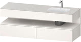 DURAVIT Qatego Einbauwaschtisch mit Konsolenwaschtischunterbau 1600 mm Weiß Matt