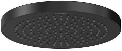 Duravit Kopfbrause D200mm Schwarz Matt – Rund, Winkelverstellbar, Antikalk, Decken-/Wandmontage