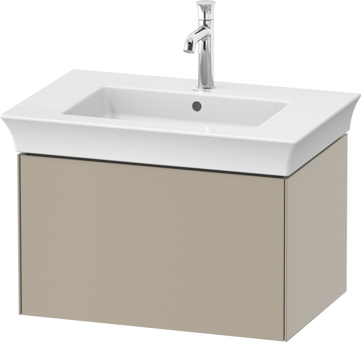 DURAVIT White Tulip Waschtischunterbau 684 mm – 1 Auszug, Tip-On, LED-Innenbeleuchtung, graphit seidenmatt