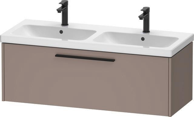 DURAVIT D-Code 2.0 Waschtischunterbau wandhängend 1184 mm mit 1 Auszug, Griff Chrom, Basalt Matt