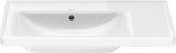 Duravit Waschtisch D-Neo 800 mm weiß mit Überlauf, Becken links, Hahnlochbank, Wandmontage