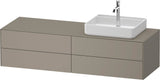 DURAVIT White Tulip Konsolenwaschtischunterbau 1600 mm von Philippe Starck – 4 Schubkästen, Weiß Seidenmatt