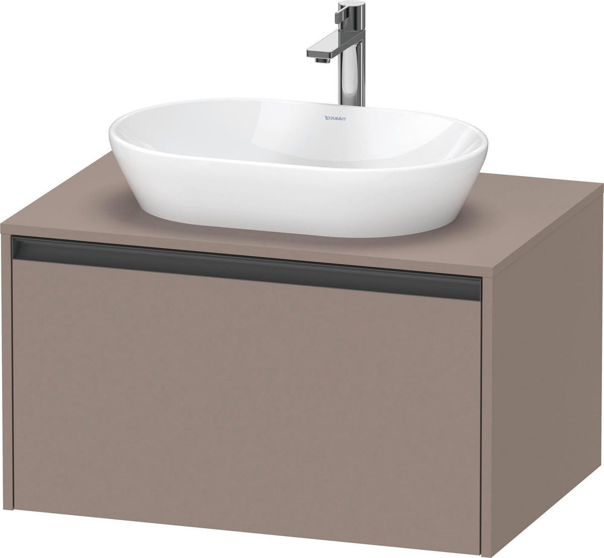 DURAVIT Ketho.2 Konsolen-Waschtischunterbau 800 mm betongrau matt mit 1 Auszug