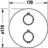 DURAVIT Thermostatarmaturen Unterputz-Set Rosette rund Bronze Gebürstet – 2 Verbraucher