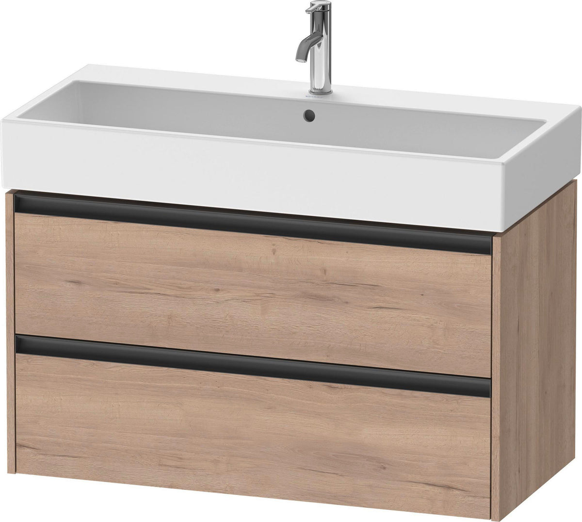 DURAVIT Ketho.2 Waschtischunterbau wandhängend betongrau matt 984 mm mit 2 Schubkästen