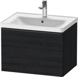 Duravit D-Neo Waschtischunterbau 634 mm betongrau matt mit Bronze-Griff und Soft-Close-Auszug