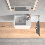 Duravit L-Cube Waschtischunterbau 364 mm betongrau matt, 1 Tür rechts, wandhängend