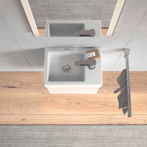 DURAVIT A.1 Einhebel-Waschtischmischer mit Zugstange, Chrom – 95 mm Ausladung, Keramikmischsystem