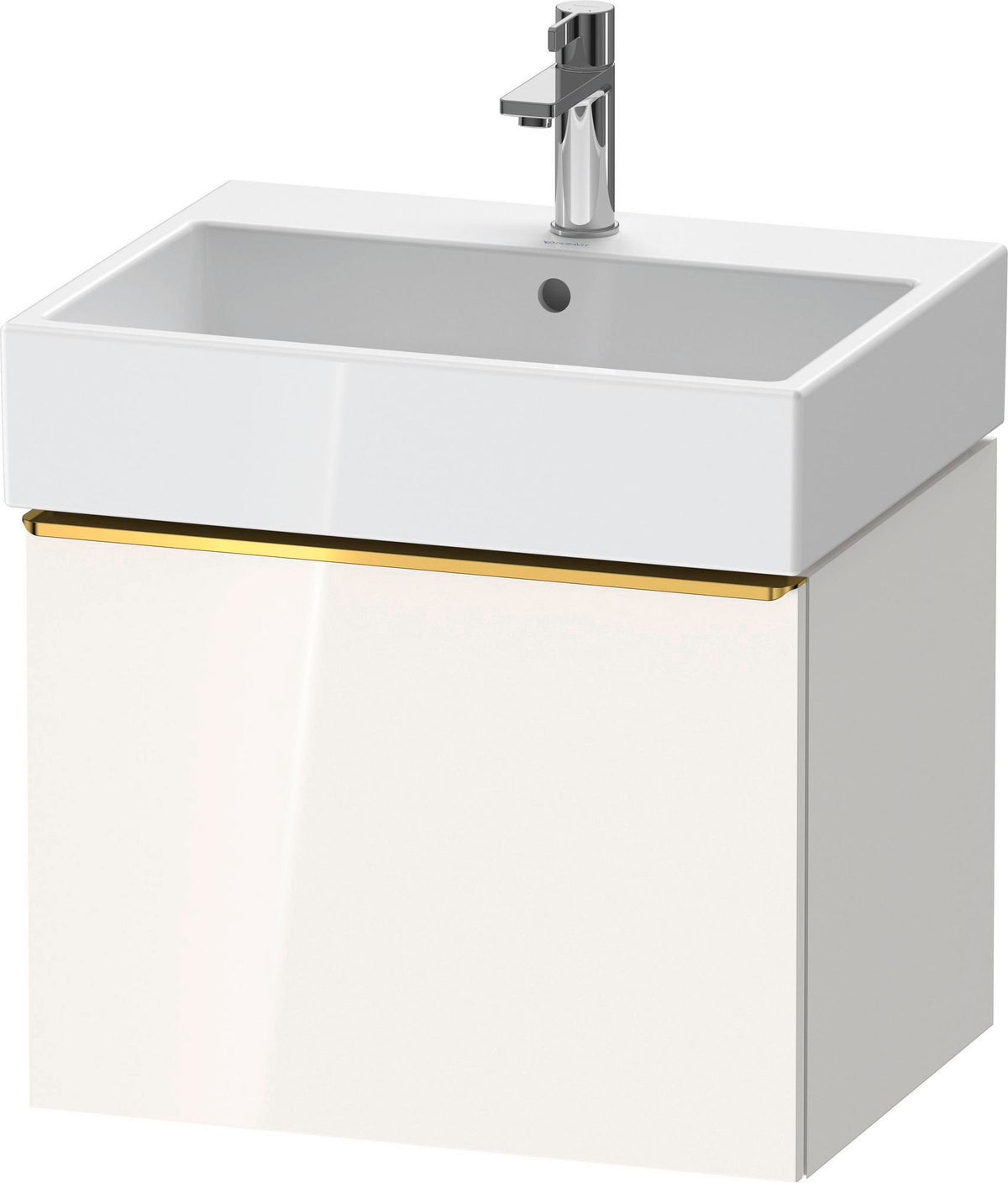 DURAVIT D-Neo Waschtischunterbau 584 mm wandhängend mit 1 Auszug, Griff Bronze, Weiß Matt