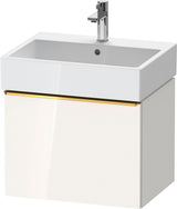 DURAVIT D-Neo Waschtischunterbau 584 mm wandhängend mit 1 Auszug, Griff Bronze, Weiß Matt