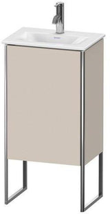 Duravit XSquare Waschtischunterbau 840 mm mit Tür, taubenblau seidenmatt – bodenstehend