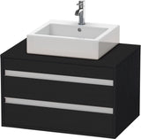 Duravit Ketho Waschtischunterbau 800 mm wandhängend, 2 Schubkästen, basalt matt
