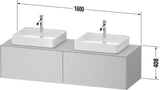 Duravit White Tulip Waschtischunterbau 1600 mm von Philippe Starck – wandhängend, mit Tip-On-Technik und LED-Innenbeleuchtung