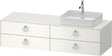 DURAVIT White Tulip Konsolenwaschtischunterbau 1600 mm mit 4 Schubkästen & LED-Innenbeleuchtung