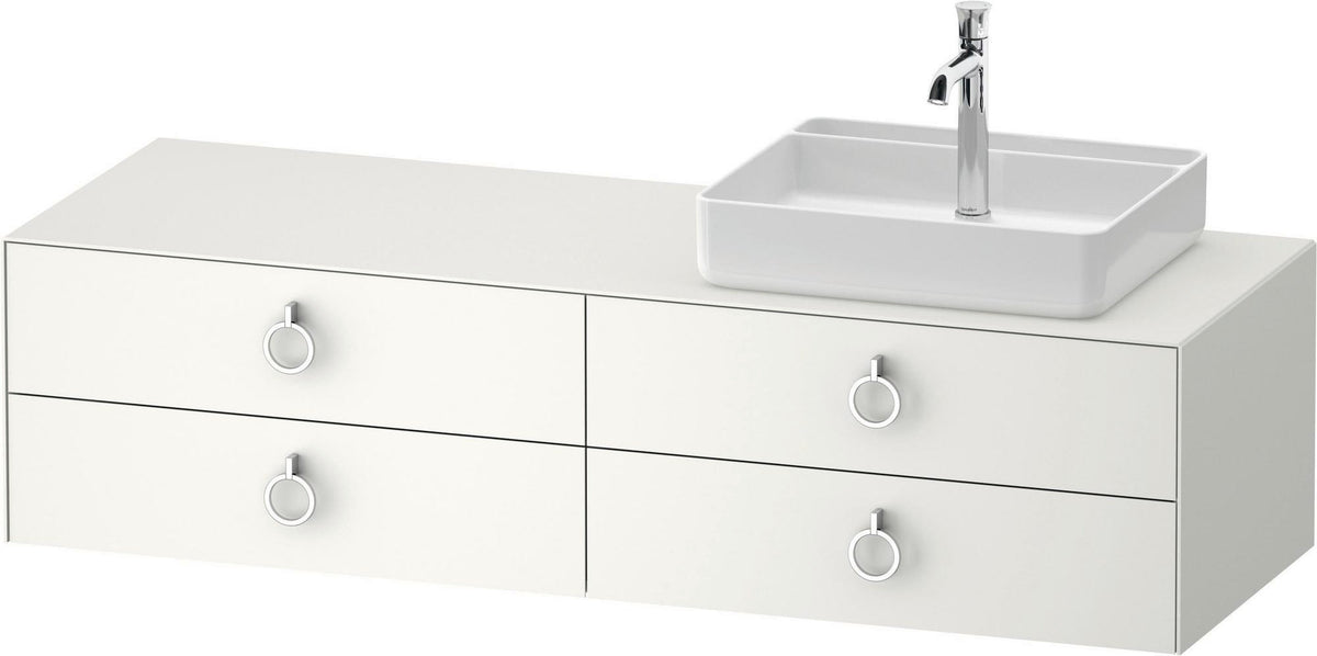 DURAVIT White Tulip Konsolenwaschtischunterbau 1600 mm mit 4 Schubkästen & LED-Innenbeleuchtung